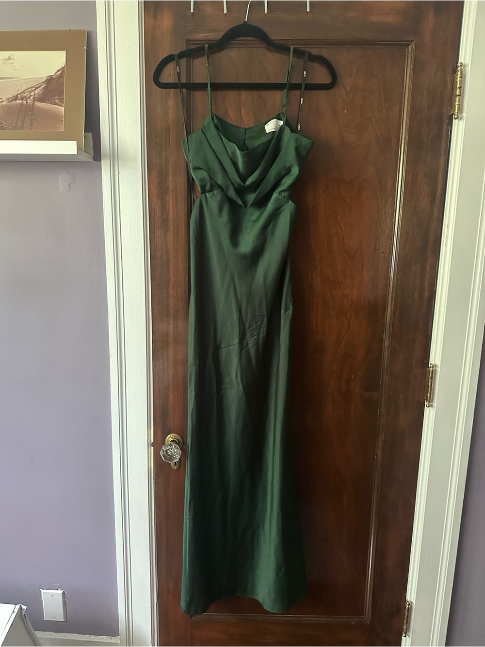 Asos Green Satin Slip Dress